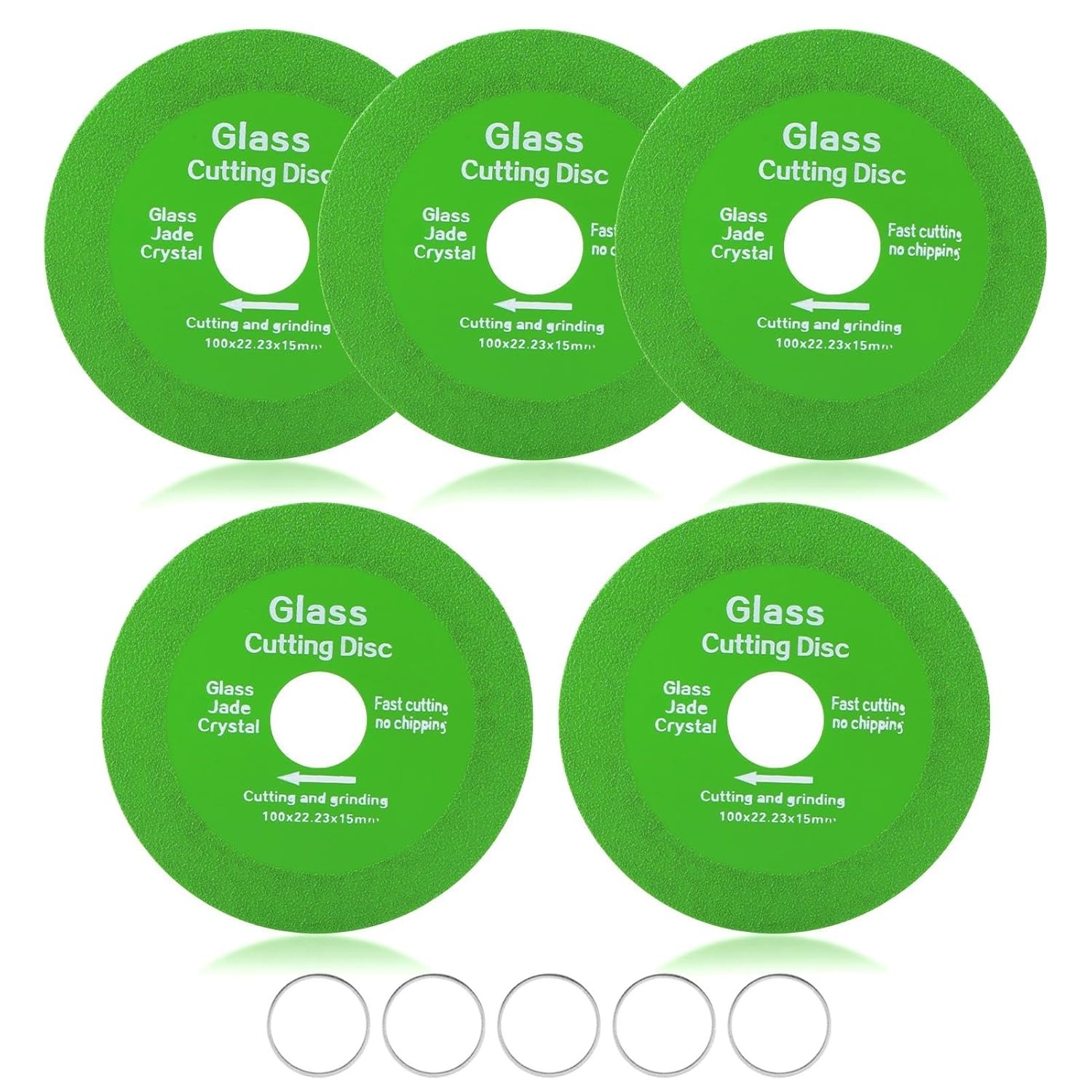 5 Pcs Glass Cutting Disc for Angle Grinder, 4" Ceramic Tile Cutter Blade, Ultra-