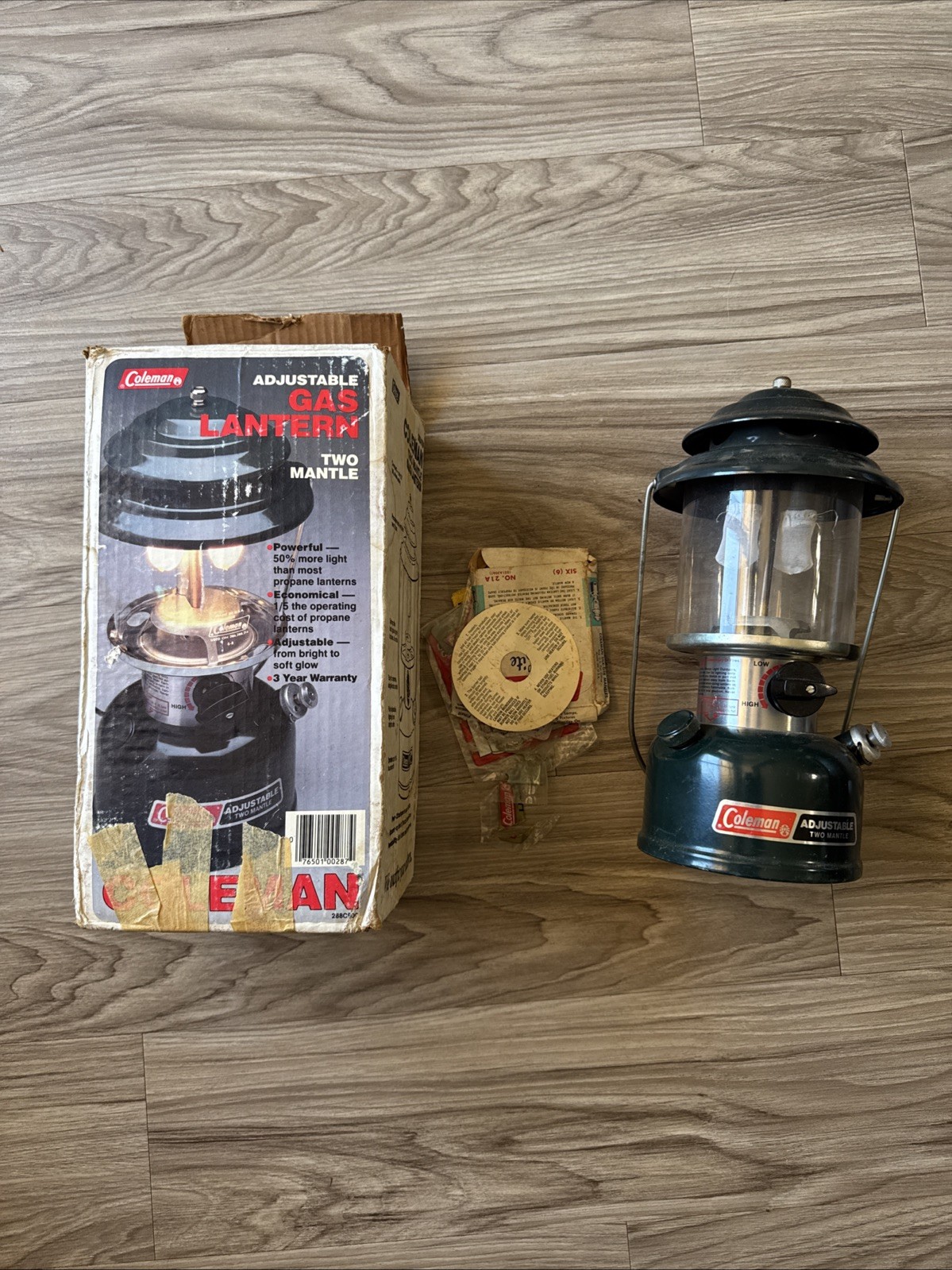 Coleman 1993 Two Mantle Gas Lantern 288A700 Camping