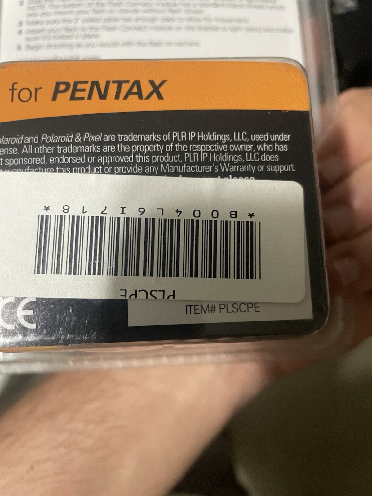 RARE Polaroid 3’ Remote Flash Cord TTL Pentax NOS