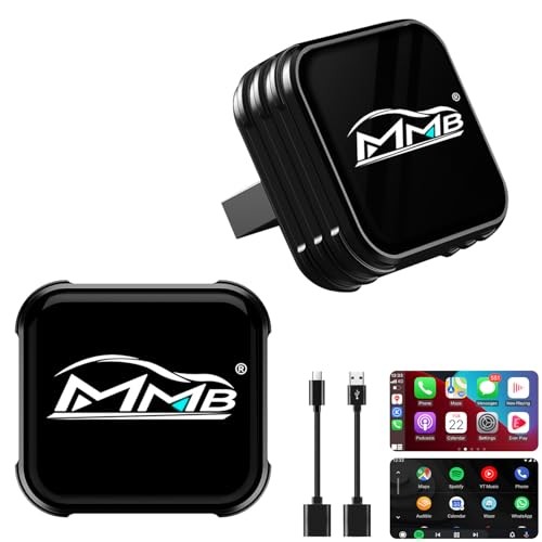 MMB Wireless CarPlay Adapter for iPhone, 2-in-1 CarPlays & Android...