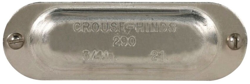 Crouse-Hinds 190G, 1/2", Aluminum, Mark 9, Conduit Body Cover with Gasket, 1pc