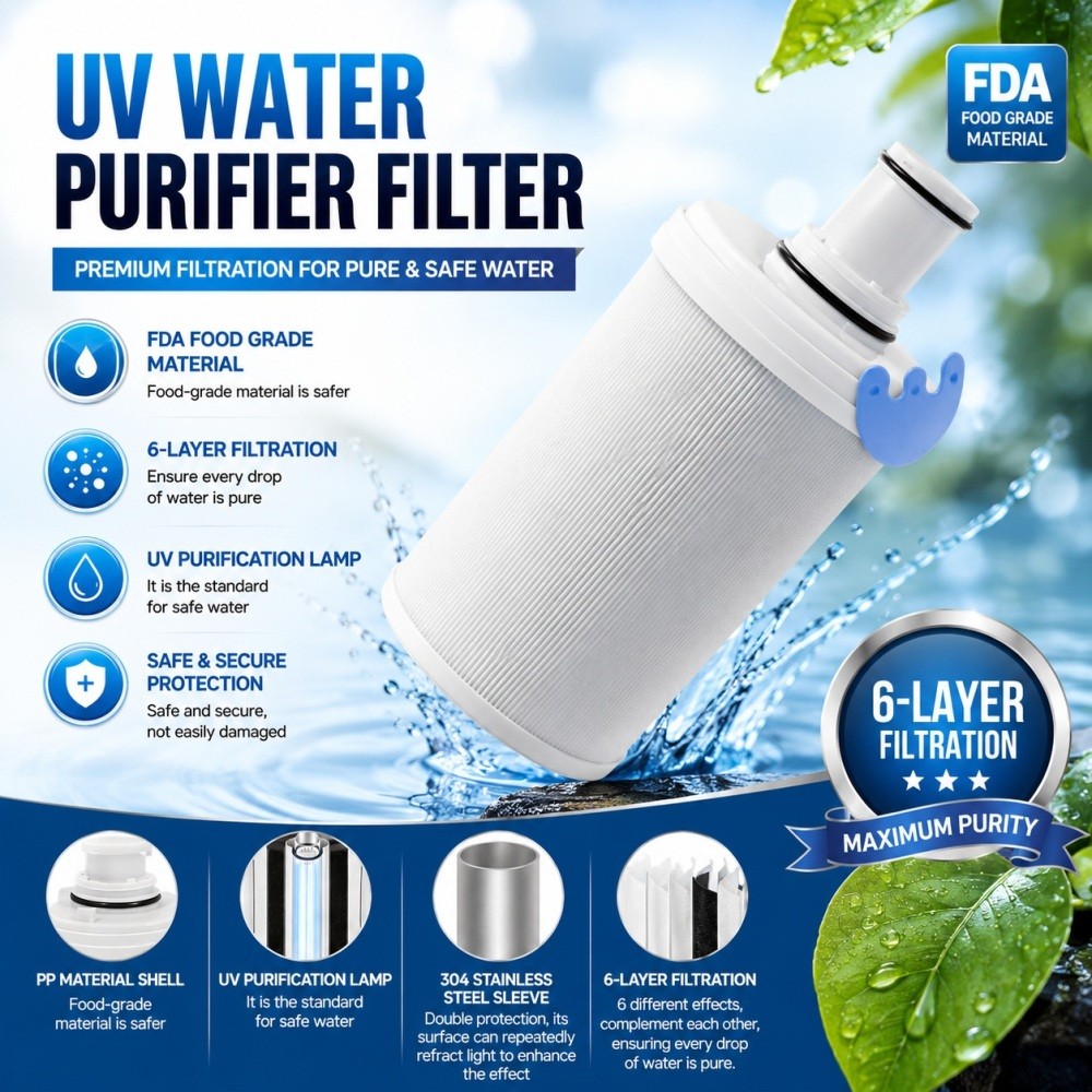 Fits eSpring UV Water Purifier Replacement Filter Cartridge UV Technology 100186