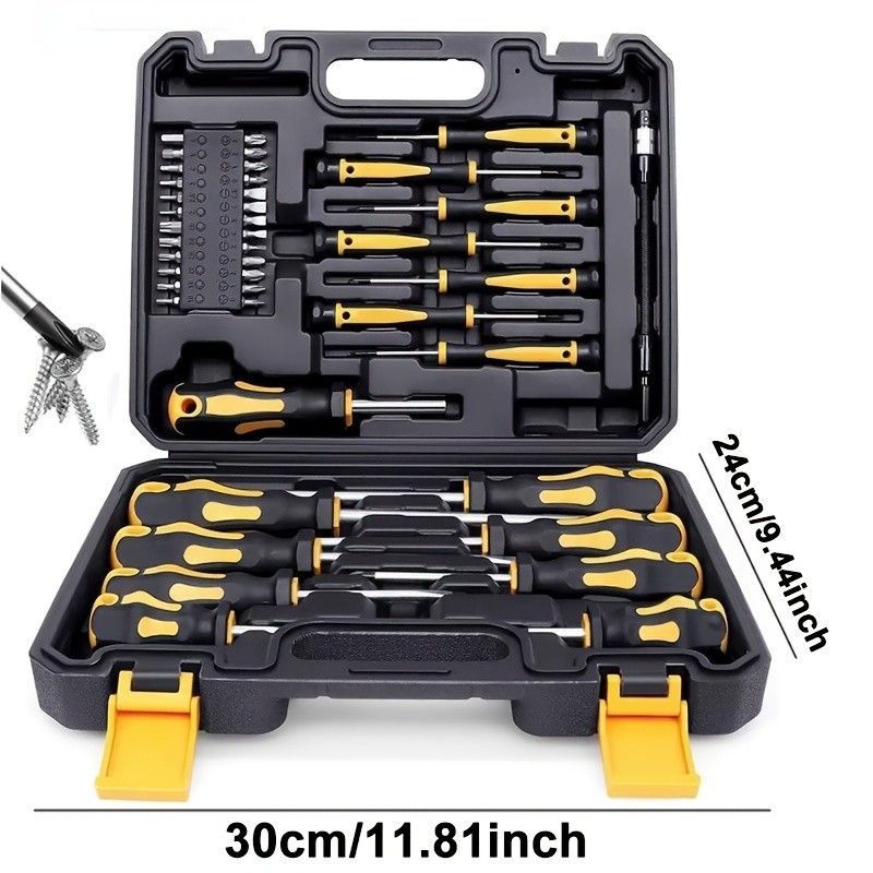 43 pcs magnetic screwdriver set with magnetizing and demagnetizing tools - inter