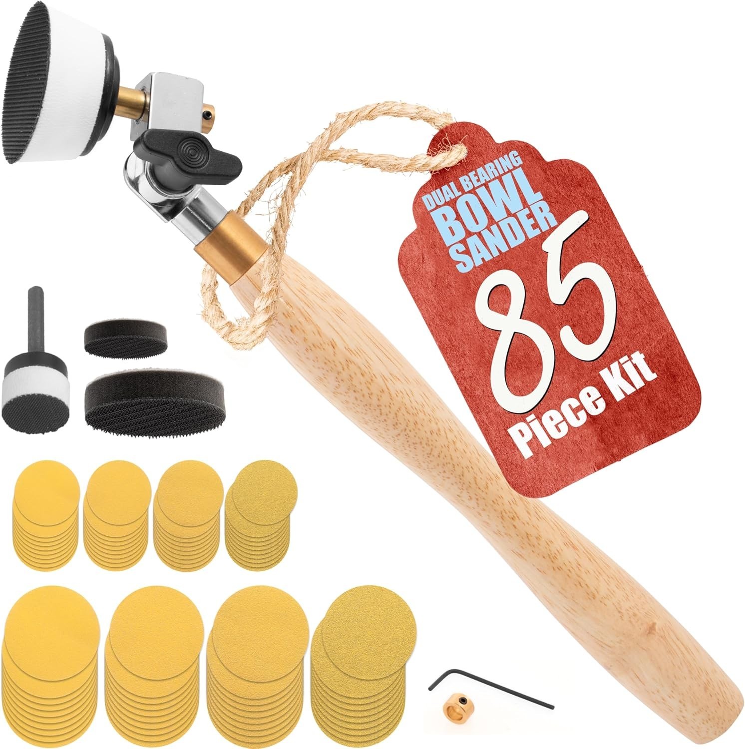 1" & 2" SELF ALIGN BOWL SANDER KIT, 85 Pieces