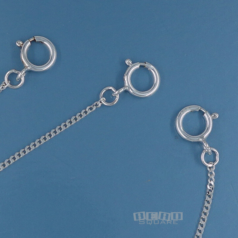 Sterling Silver Curb Chain Extender Connectors w/Spring Ring Clasps [1.5" - 4"]