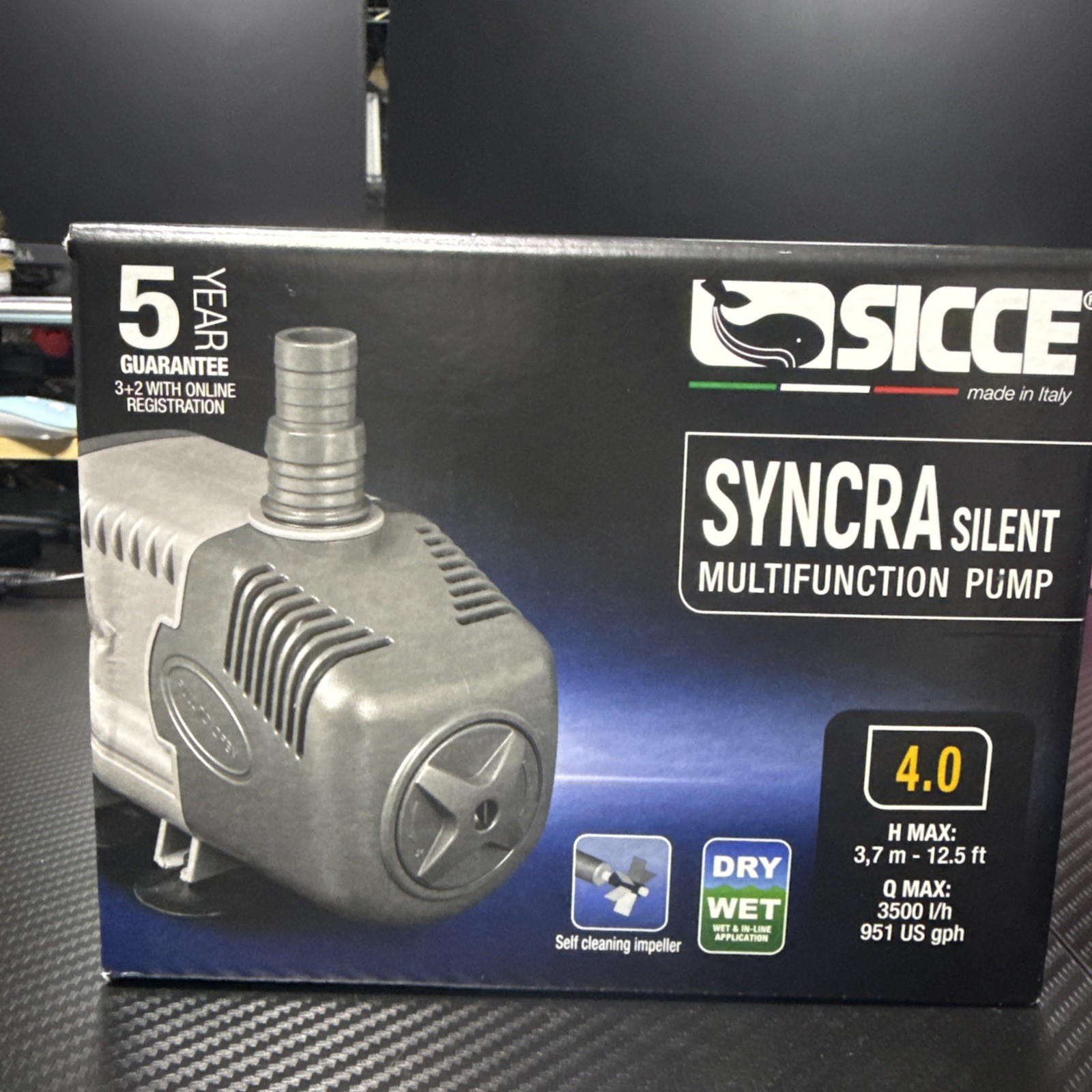 SICCE Syncra Silent 4.0 Multifunction 951 GPH Water Pump |Freshwater & Saltwater