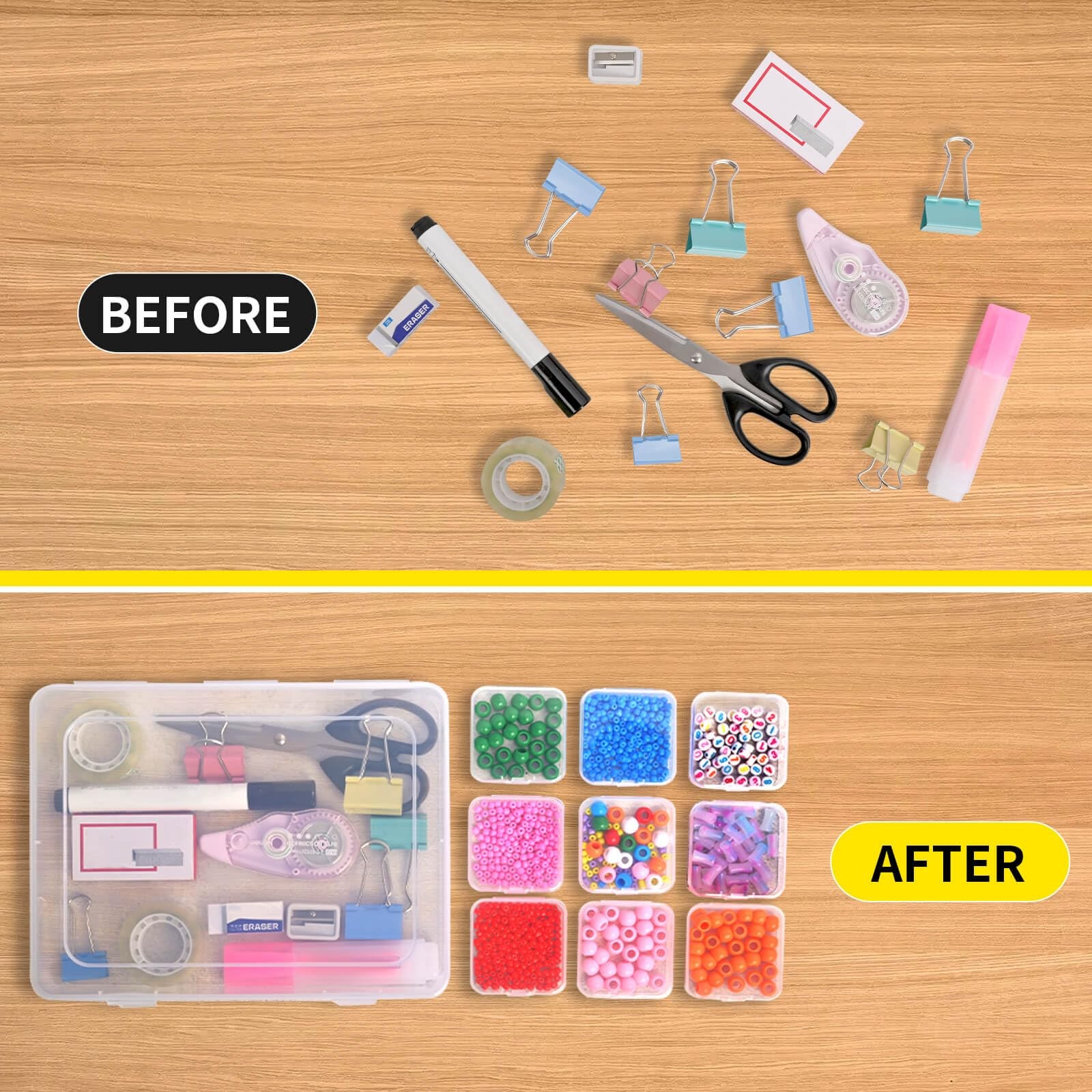 Bead Organizer Box, 30pcs Small Clear Plastic Storage 1 Pack 30 Pcs,