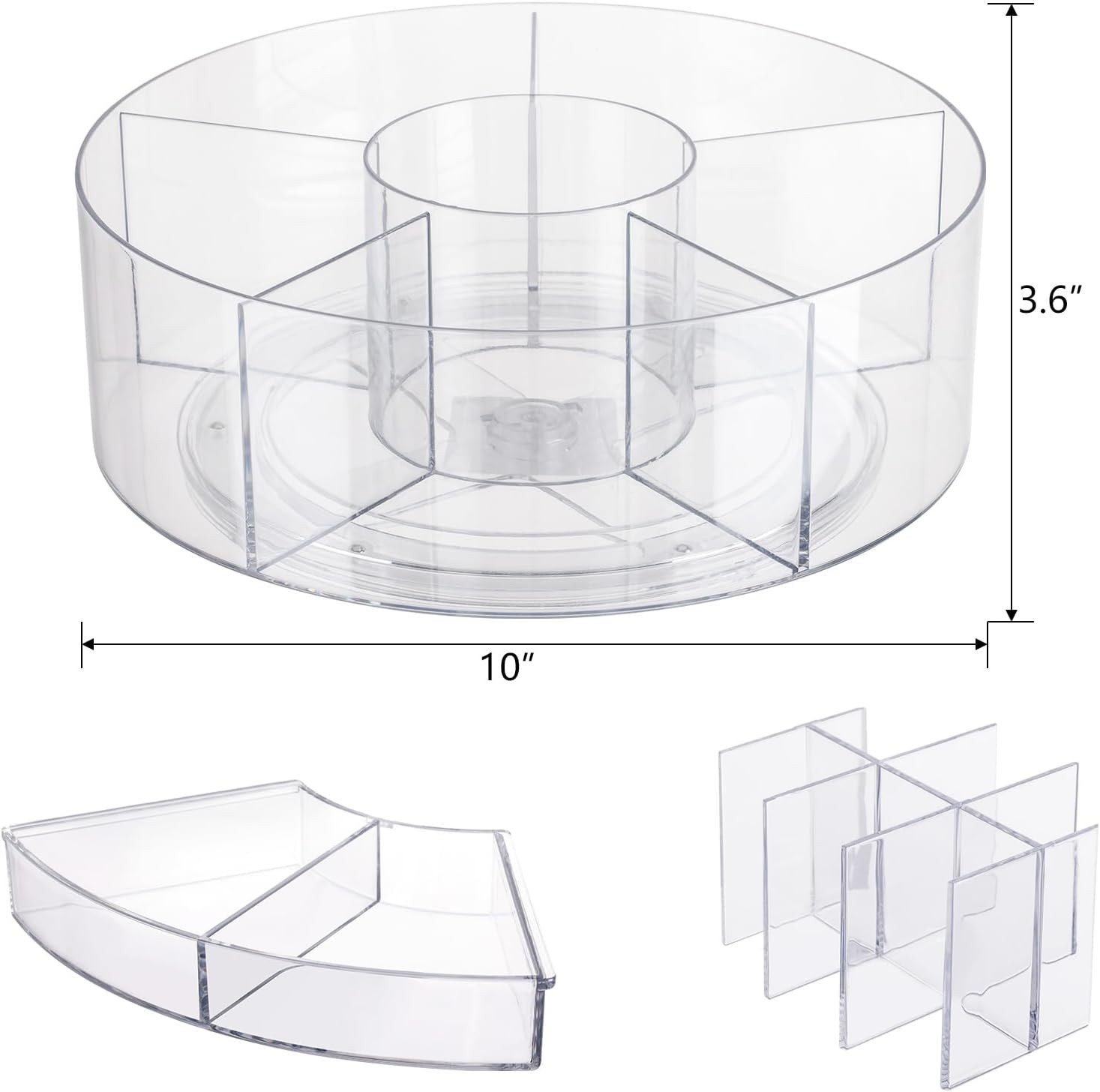 Acrylic Pen Marker Organizer Desk 360-Degree Rotating Pencil Holder Crayon Art