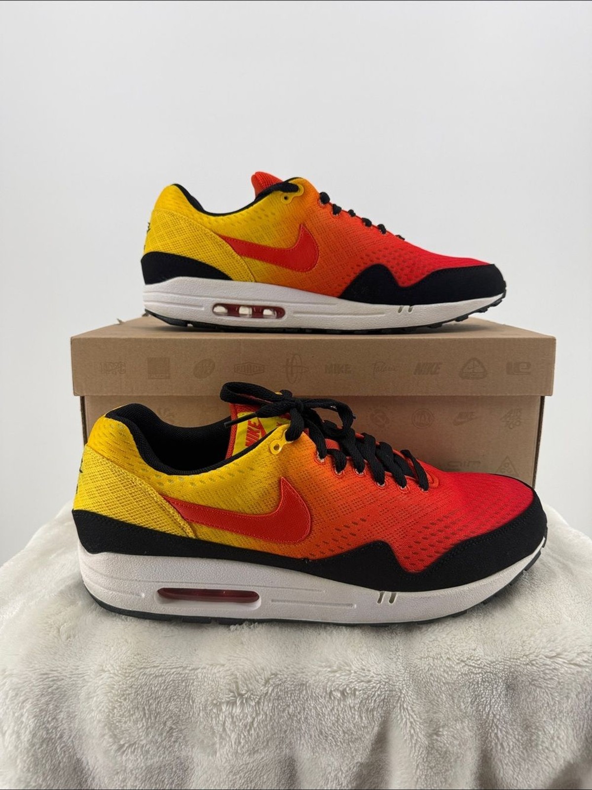 Nike Men’s Gradient Red & Yellow Air Max Sneakers