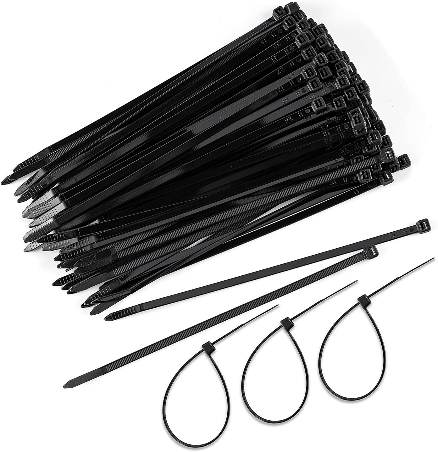 100Pcs 8" Zip Ties Heavy Duty UV Resistant Strong Ultra Nylon Cable Wrap Wire