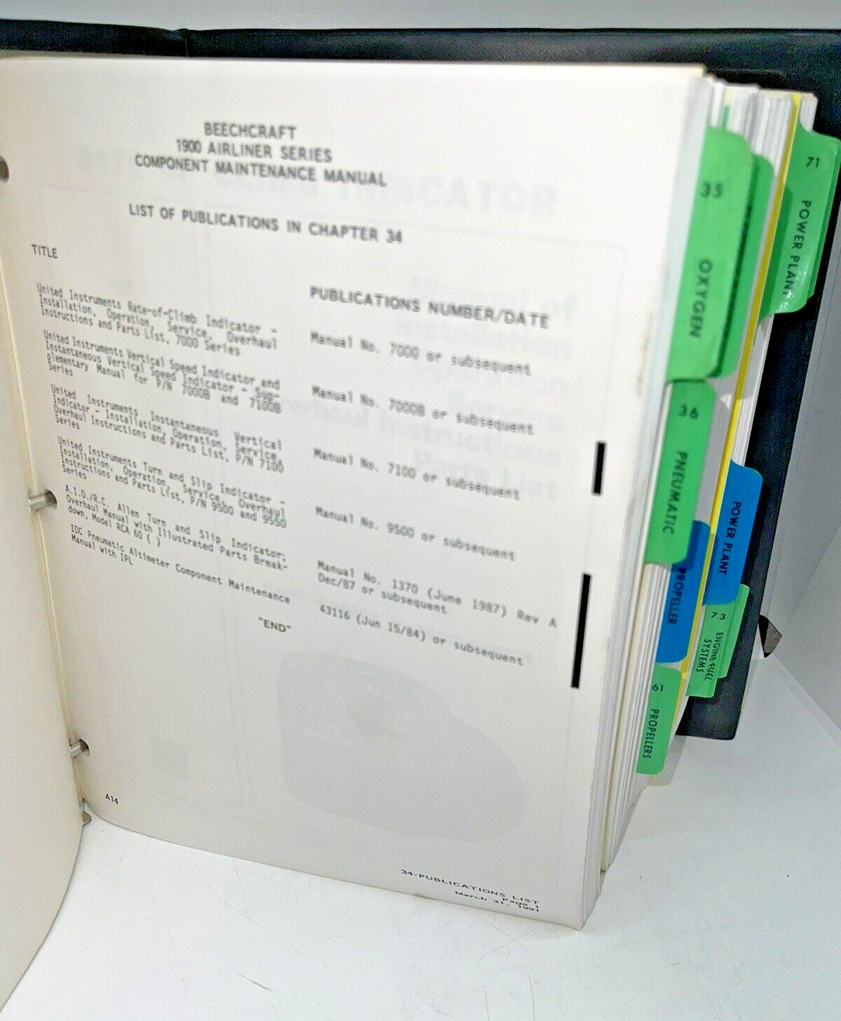 Beechcraft 1900 Airliner Series Component Maintenance Manual Volume 3