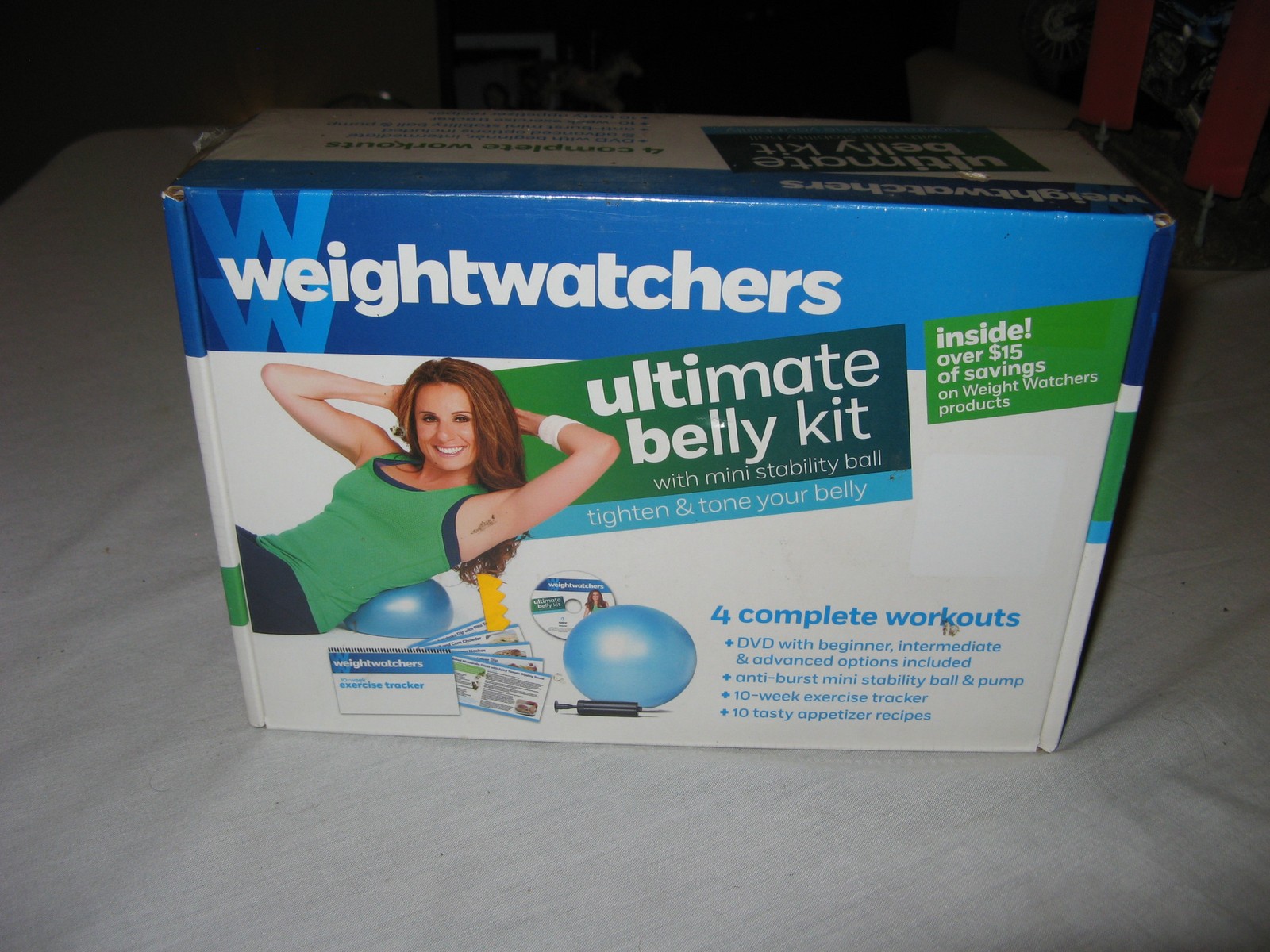 Weight Watchers Ultimate Belly Kit DVD & Mini Stability Ball Tone Sealed NEW