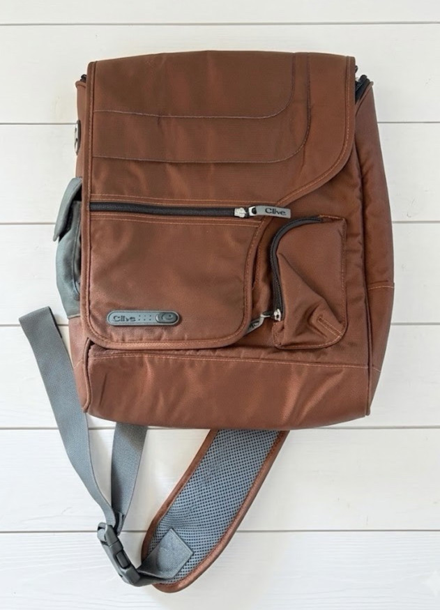Clive Backpack Brown Single Strap Crossbody Bag