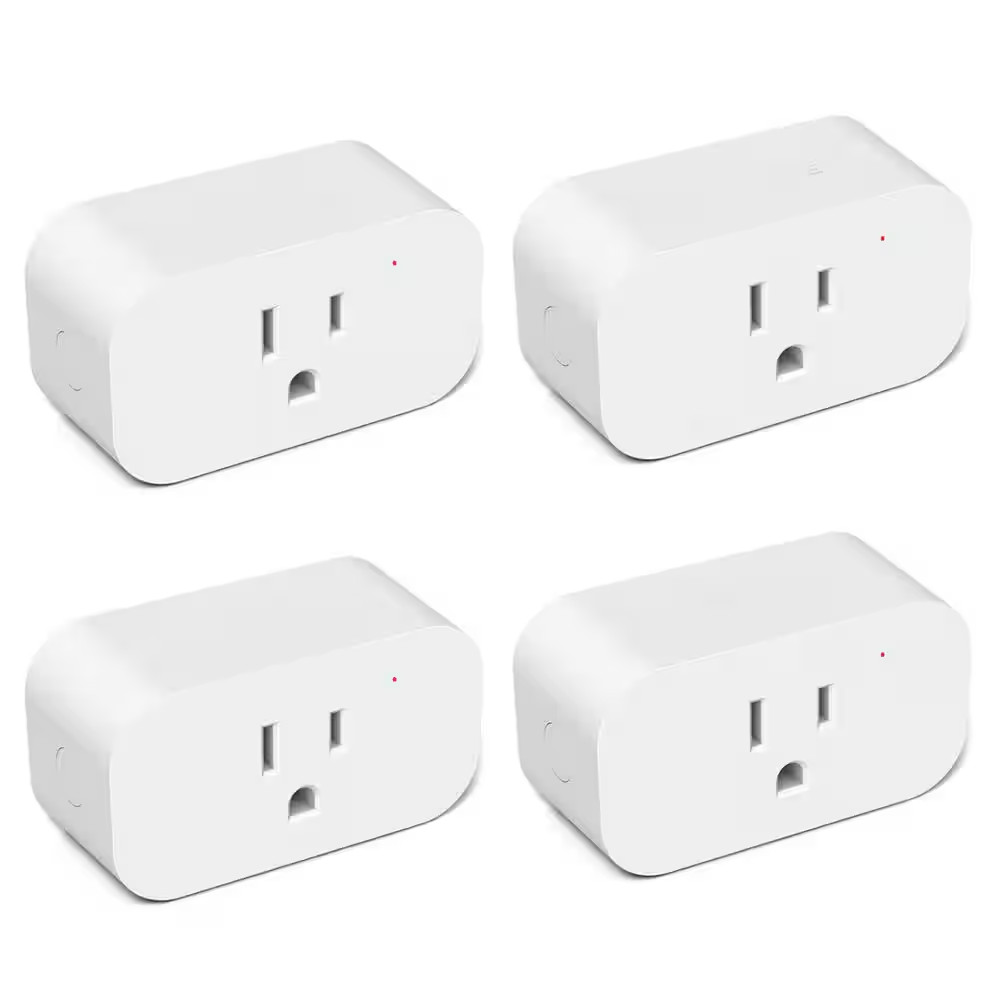 15 Amp 120-Volt Wi-Fi Grounded Outdoor Smart Plug Connector Black IP65 Waterproo