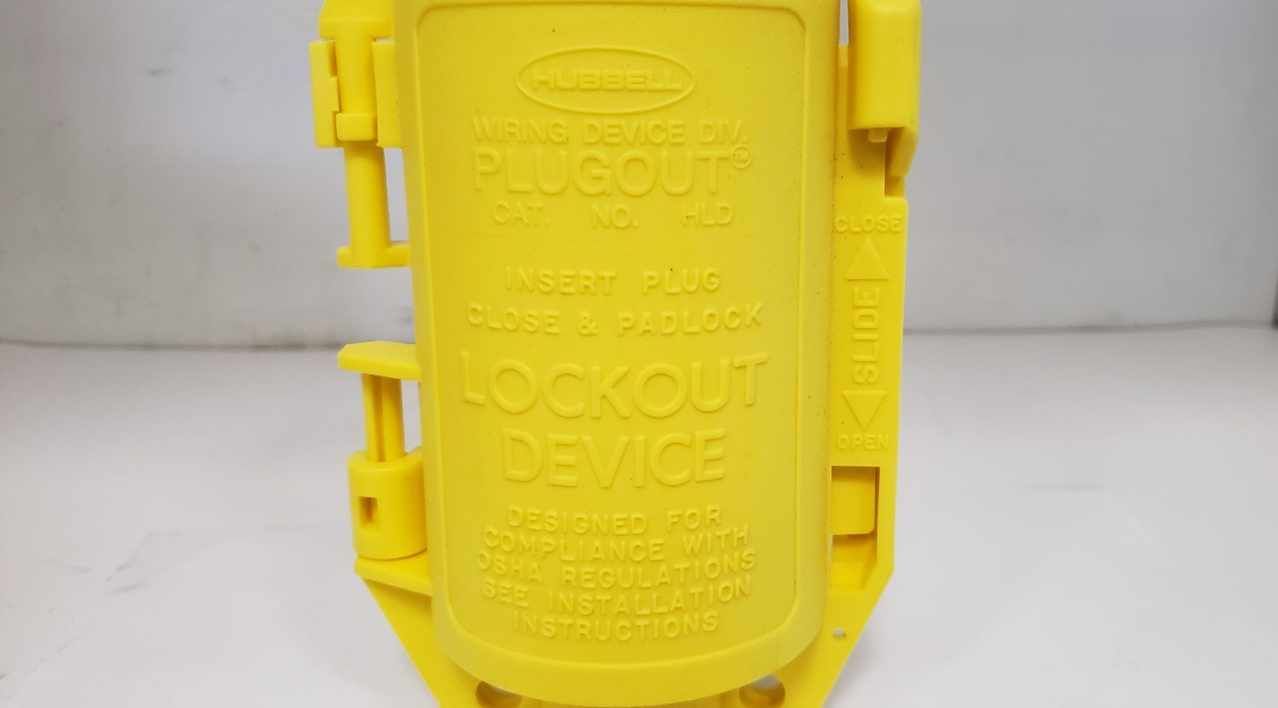 HUBBELL HDL LOCKOUT DEVICE, HIGH VISIBILITY PLUGOUT, NIB