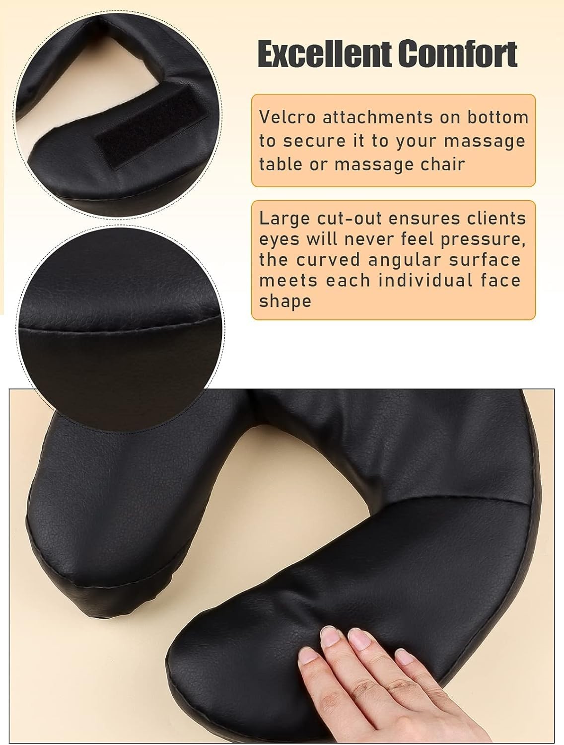 Universal Face Cradle & Cushion for Massage Table, Adjustable Massage Headres...