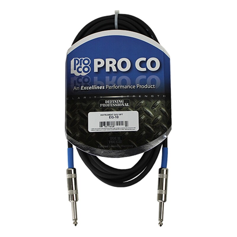 Pro Co EG25 25' Excellines 1/4" TS Instrument Cable