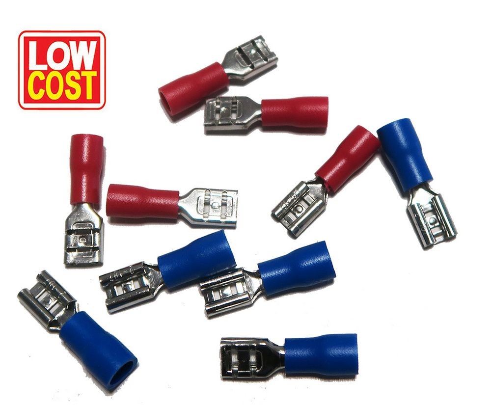 (E)FEMALE TERMINAL BLOCKS + COVER TERMINALS 10 PCS LC LOW COST