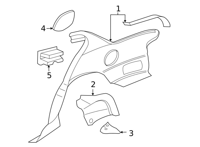 Genuine GM Quarter Panel Extension 22621874