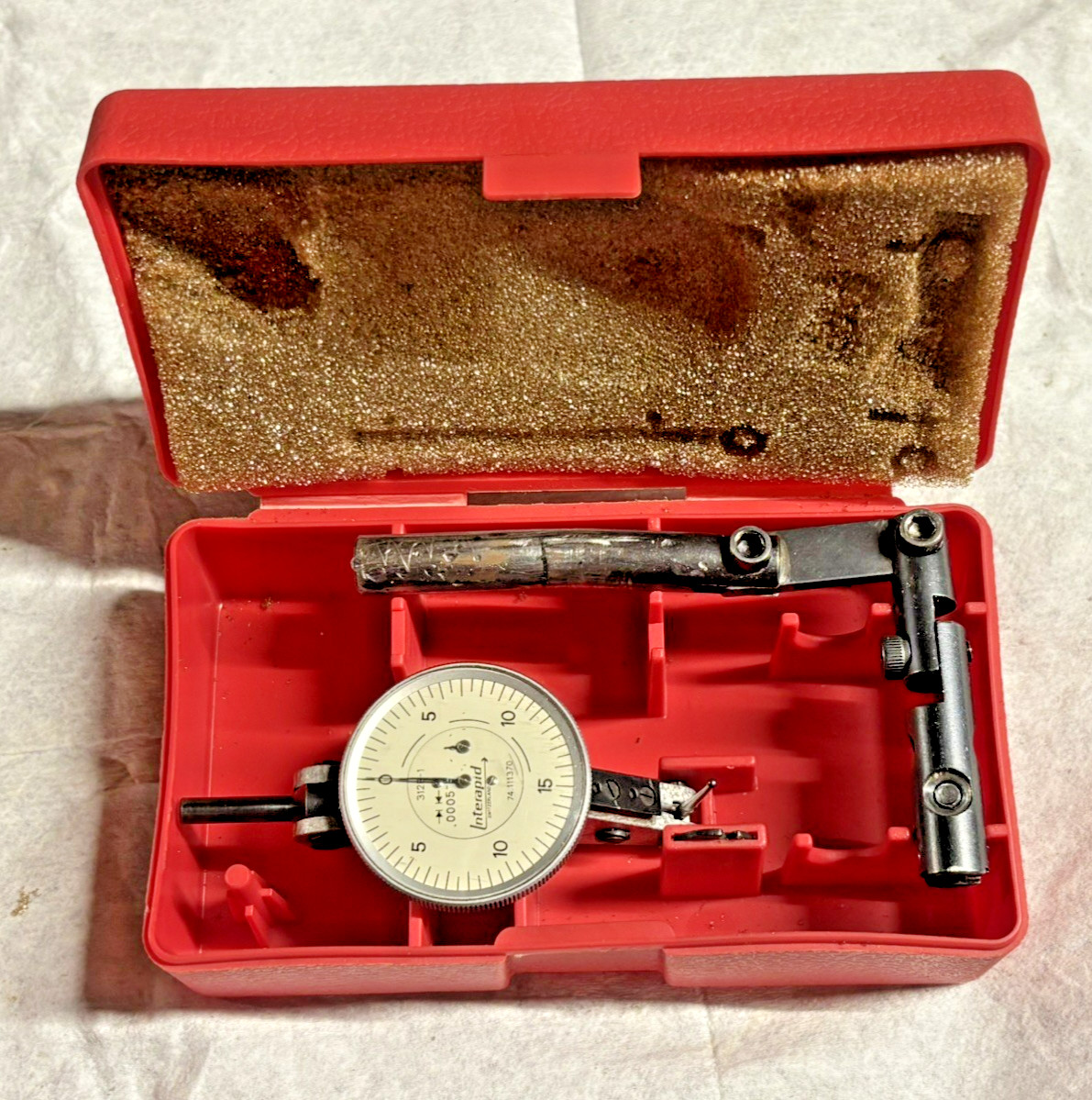 INTERAPID .0005" DIAL TEST INDICATOR 312B-1 SWISS MADE INSPECTION TOOL