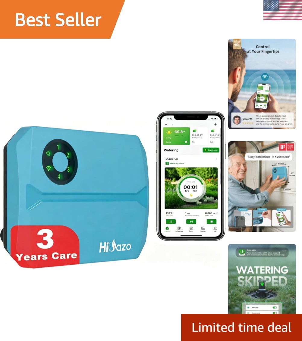 Smart Sprinklers Controller WiFi, Irrigation Controller Easy Use App Enabled,...