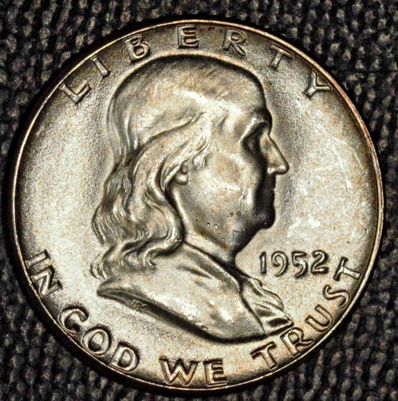 1952 Franklin Half Dollar, Very Choice BU, Almost FBL
