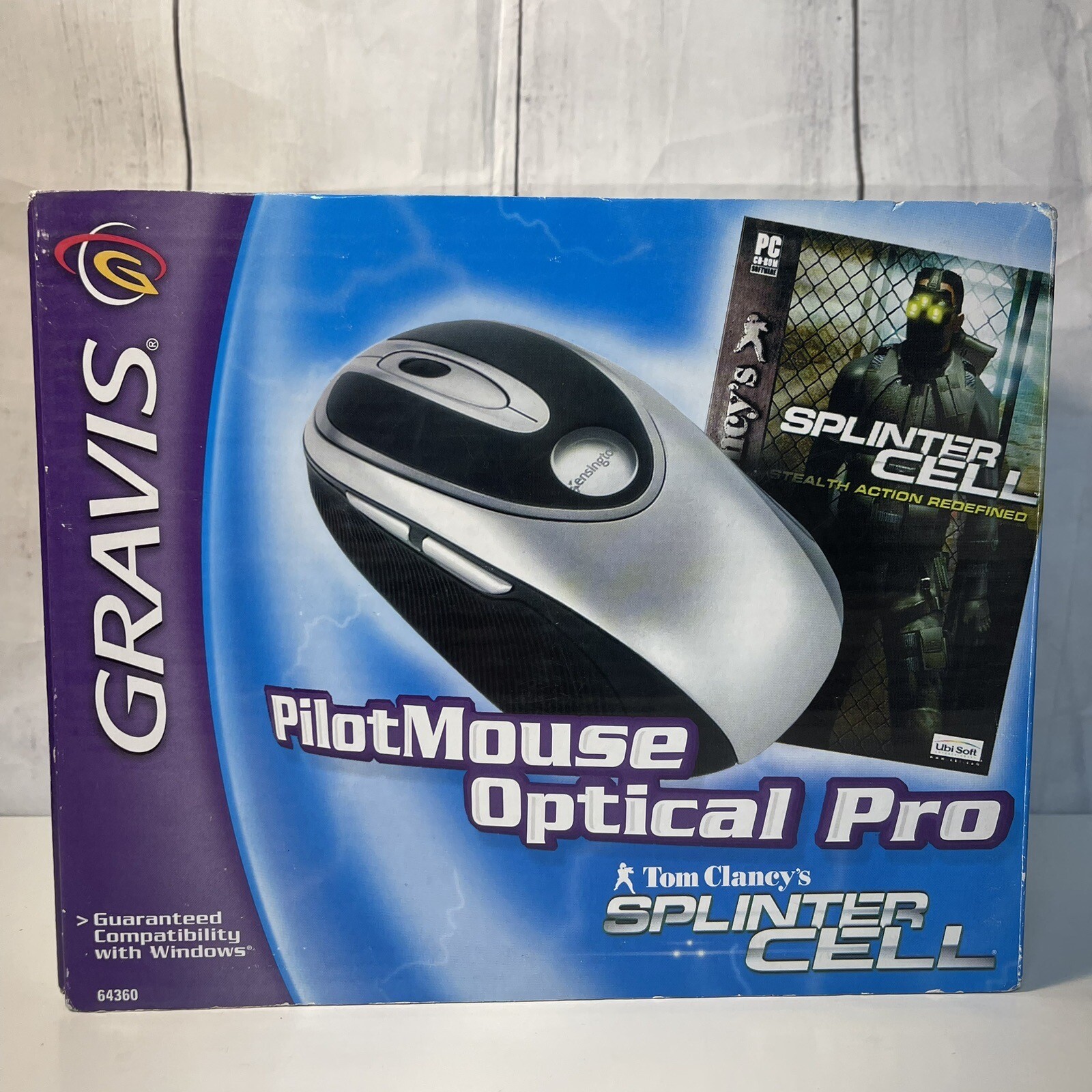 NOS Kensington PilotMouse Pro and Tom Clancy´s Splinter Cell for PC Gaming RARE