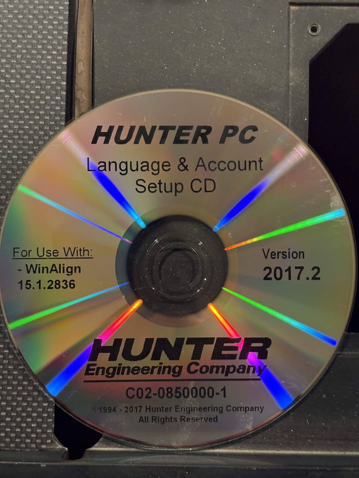 Hunter WinAlign 15.1.1 Software Disc Set Binder 2017-2018 Build 2980