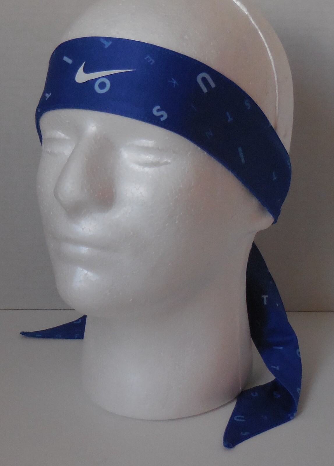 Nike Dri-Fit Head Tie Printed Skinny Adult Unisex Game Royal/Royal Tint/White