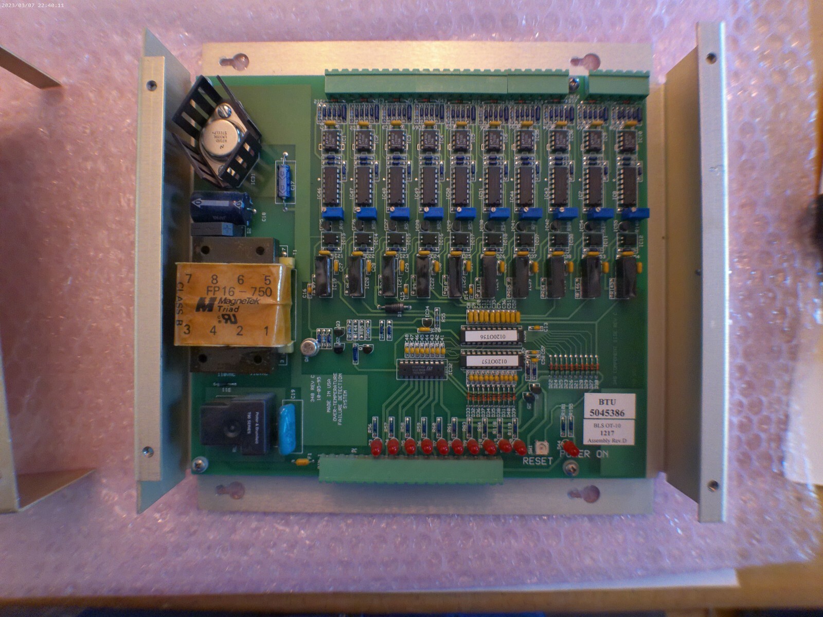 (4) BTU 504386 OVEN TEMPERATURE MODULES (REPAIRABLE)