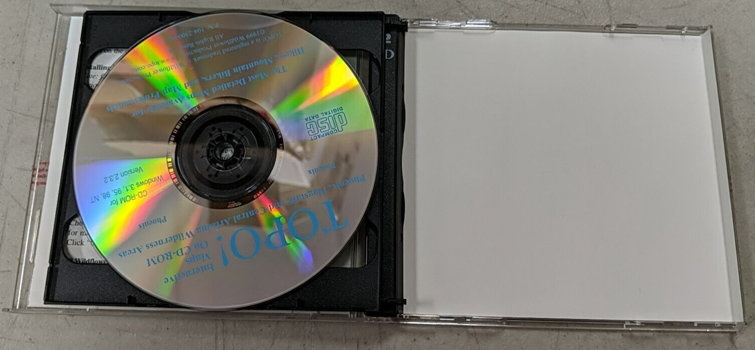 Topo! Interactive Maps On CD-ROM Phoenix, Flagstaff, Central Arizona Wilderness