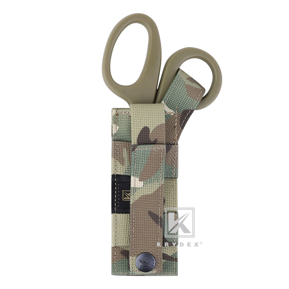 KRYDEX Medic Hand Pouch Shears Tactical Shear Pouch Scissors Sheath MOLLE Camo