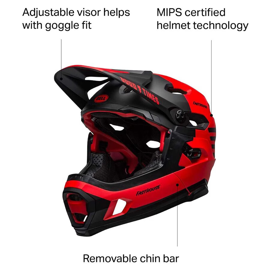 Bell Super DH MIPS Helmet - Matte/Gloss Red/Black, M NULL