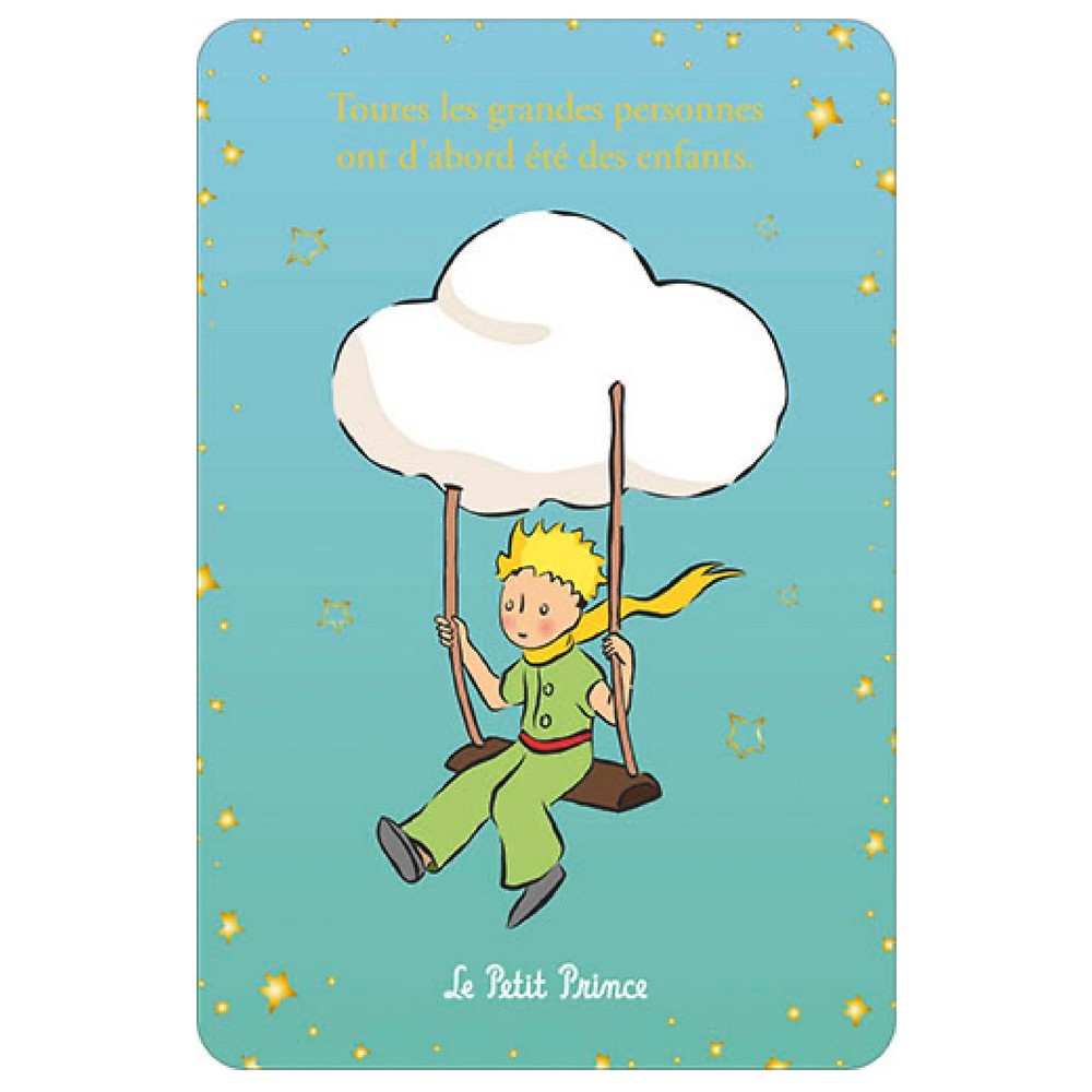 Postcard Kiub The Little Prince on a Swing (10x15cm)
