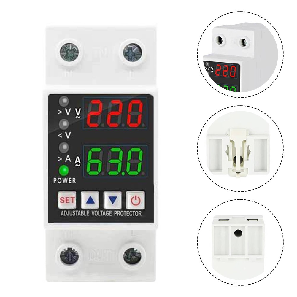 220V Voltage Protector with Adjustable Settings for Electrical Devices