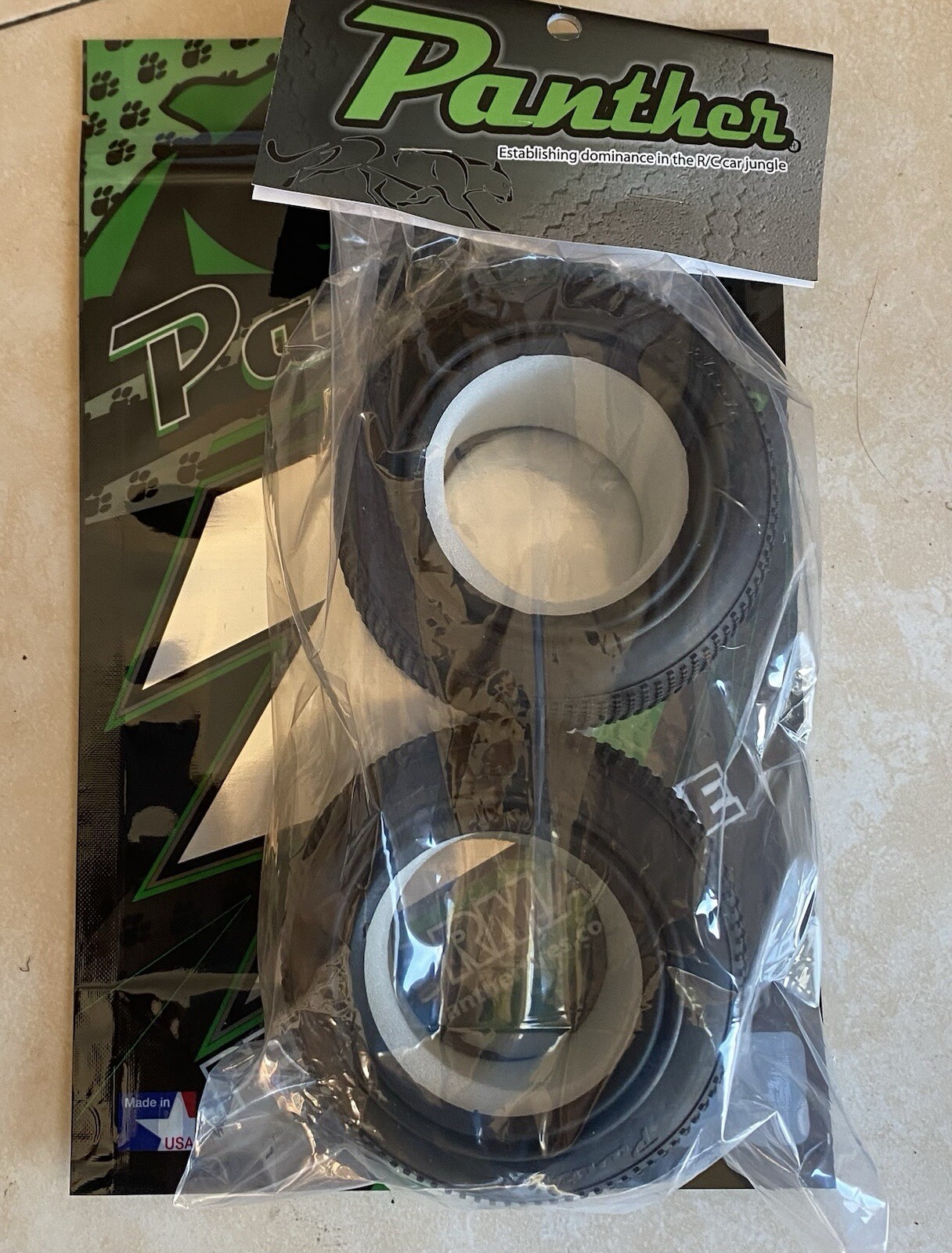 Panther RC Tires 1/10 Stadium Truck “Raptor” Super-soft With Foams and Bag