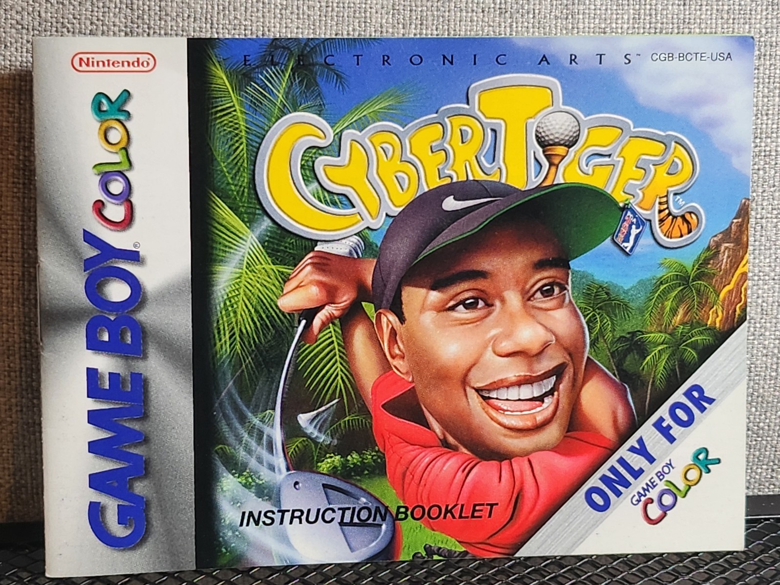 CyberTiger Instruction Booklet - Manual Only - GameBoy Color
