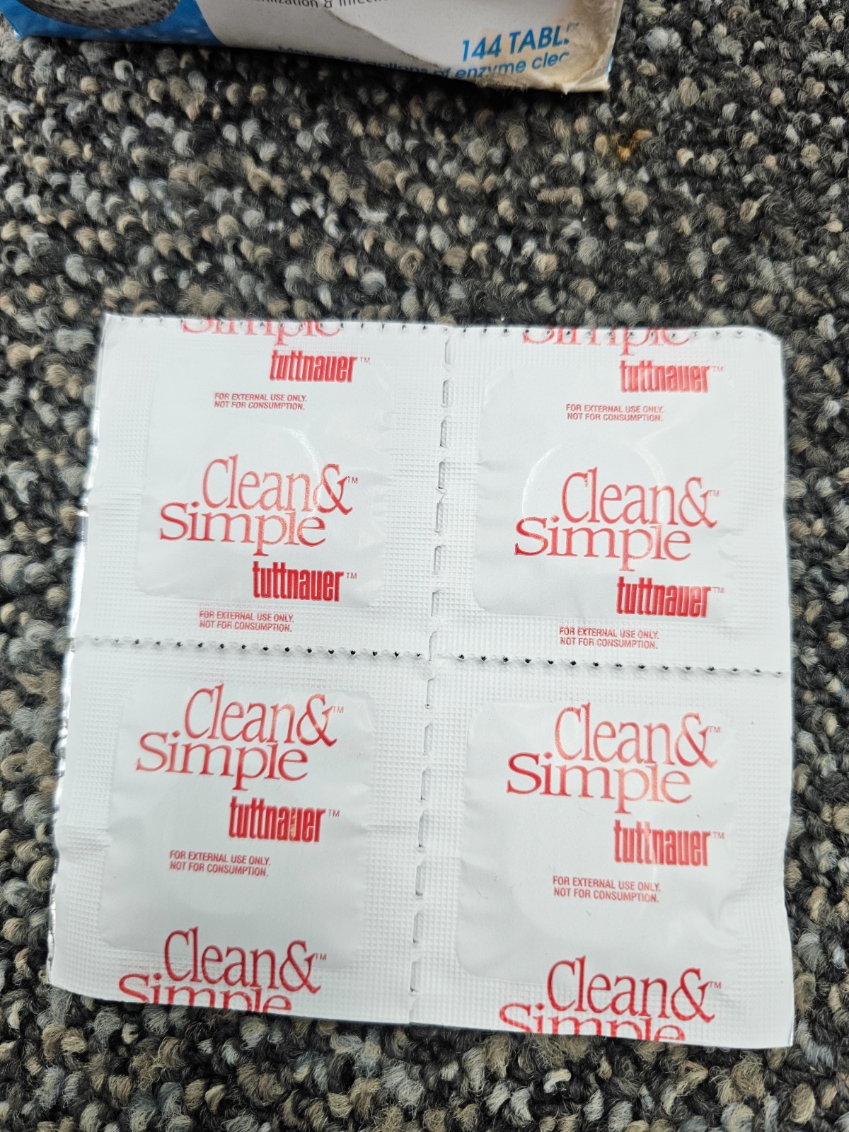 (QTY 144) Tuttnauer Clean & Simple Ultrasonic Enzymatic Solution Tablets Cleaner