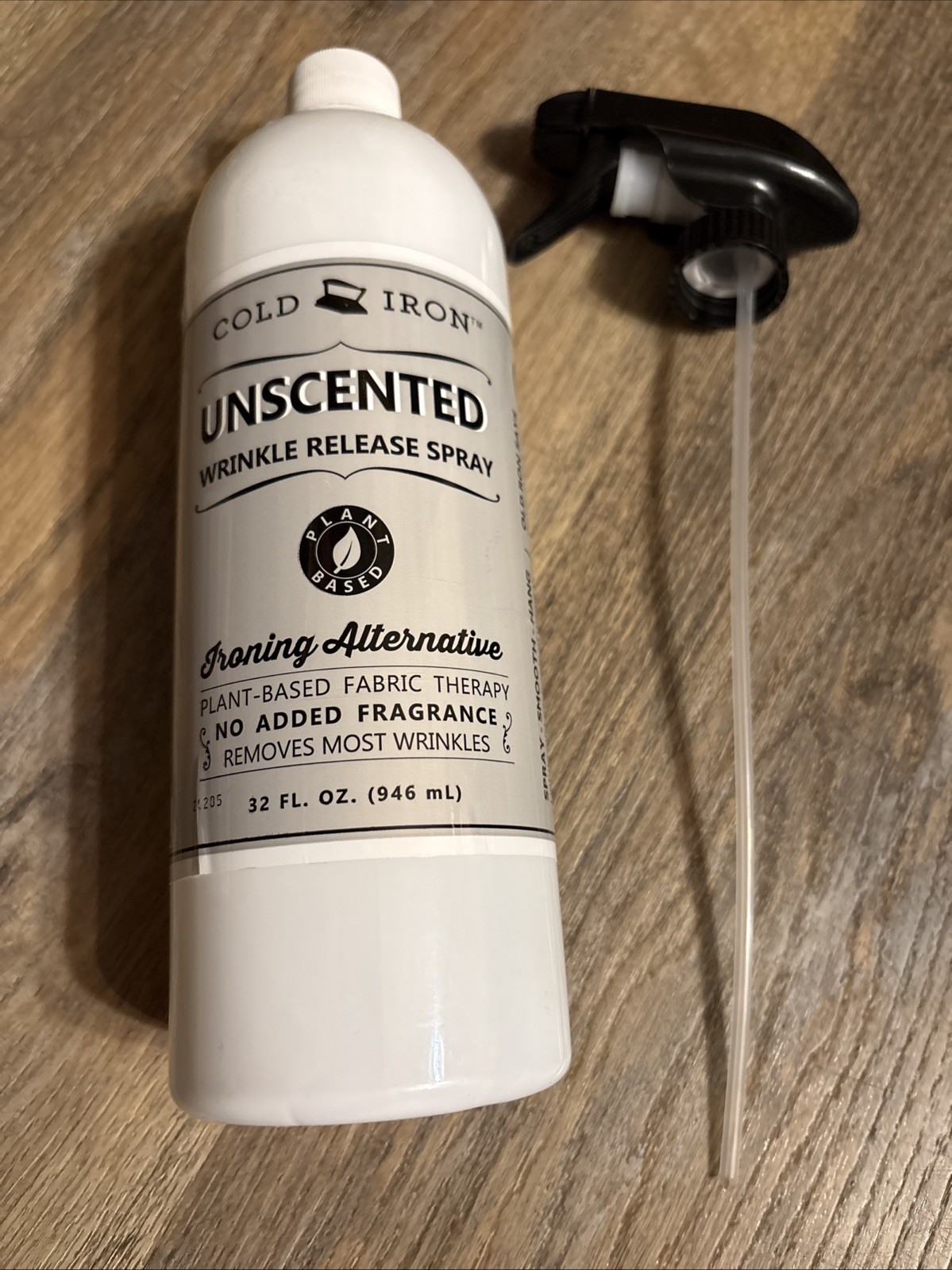 Wrinkle Release Spray for Clothes. 32 fl oz. Unscented/. Plant Based Ironing New