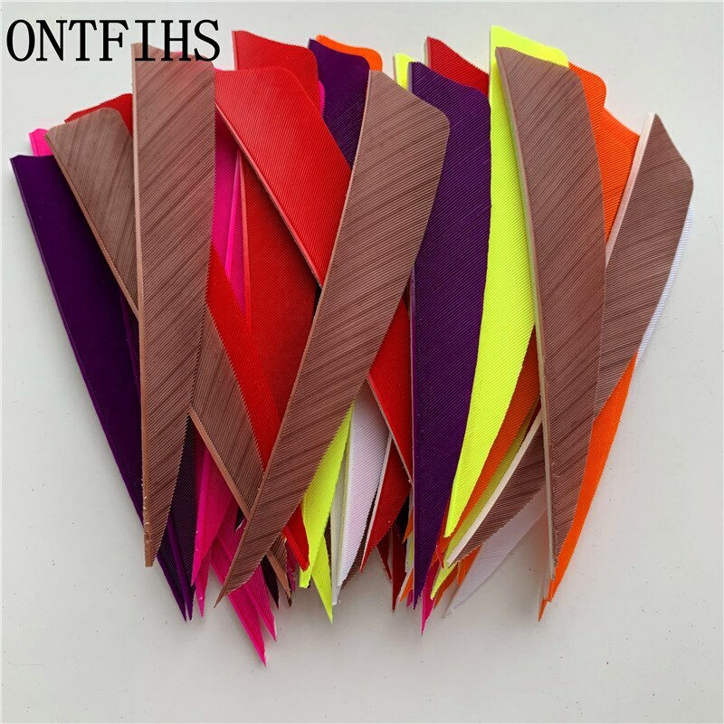 50pcs 4inch Shield Vanes Fletches Fletching Feather Right Wing