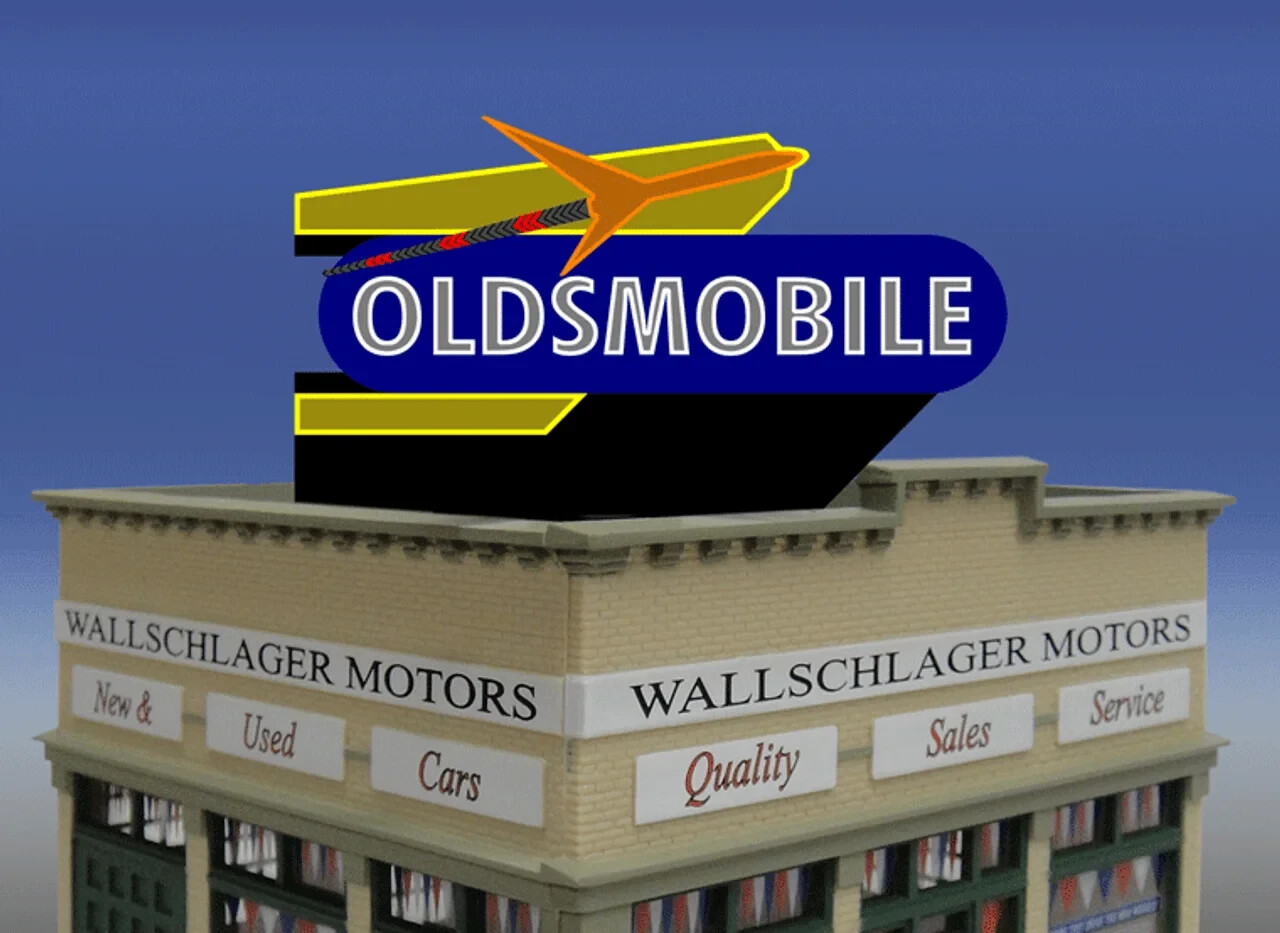 Miller Engineering ~ HO & N Scale ~ Oldsmobile Rocket Billboard Small ~ 442802