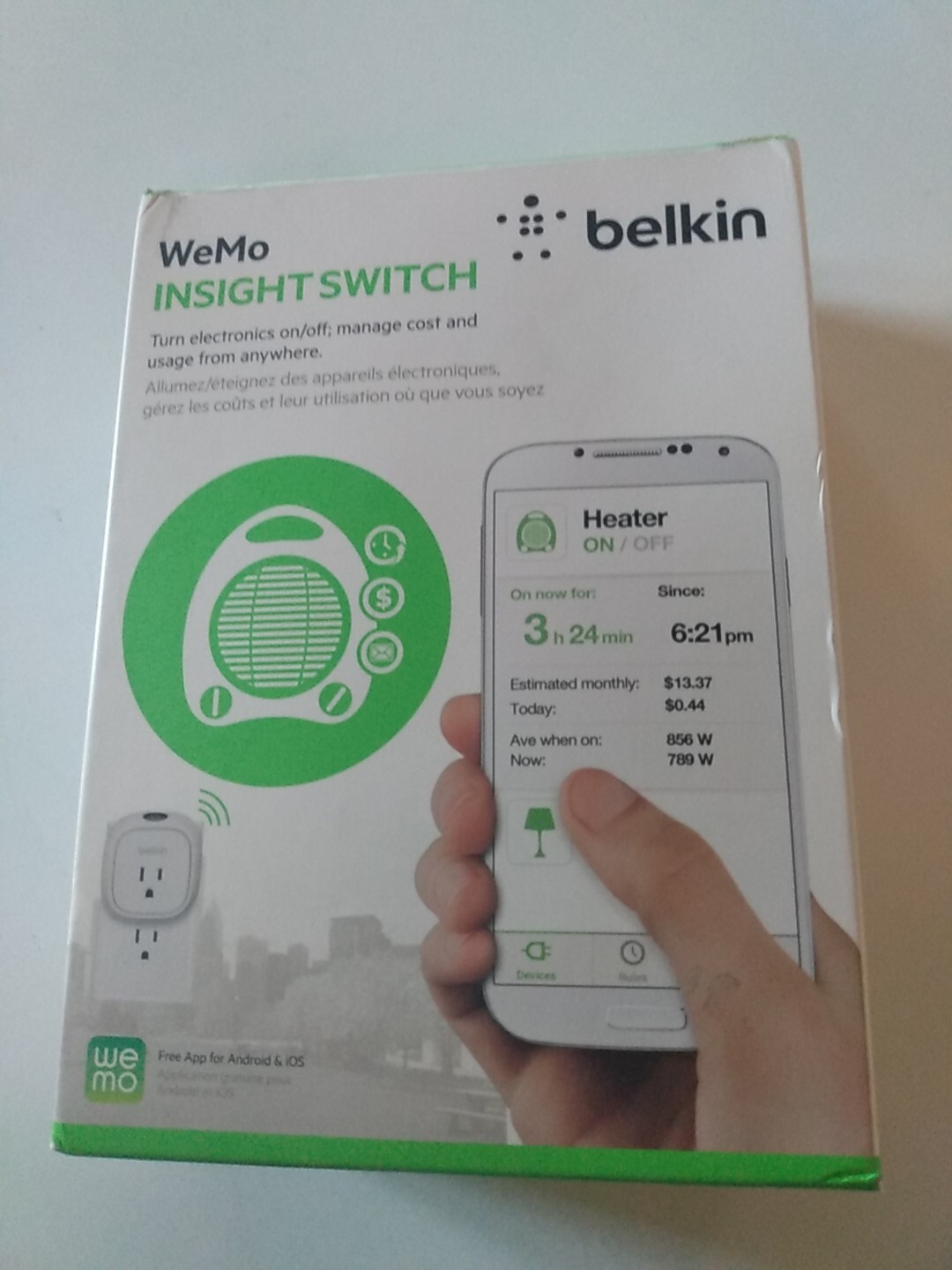 NEW Belkin WeMo Insight Switch Smart Home Plug Open Box