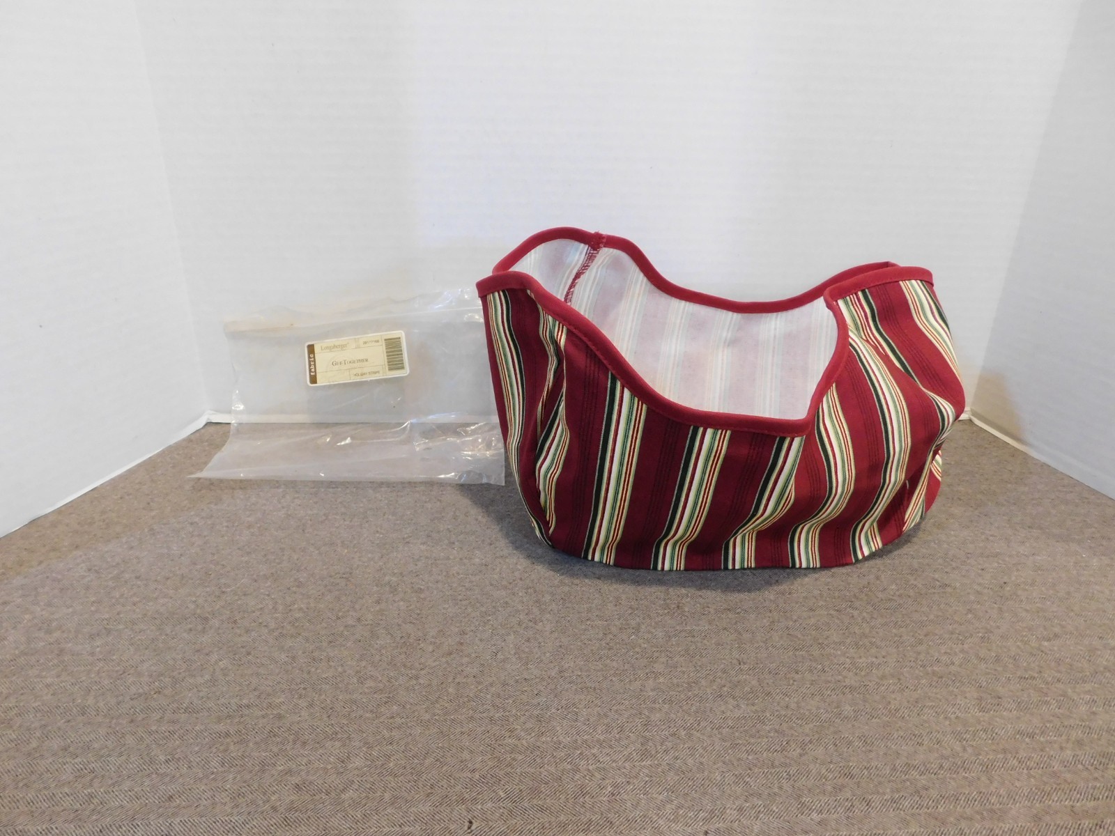 Longaberger Get Together Liner- Holiday Stripe NEW