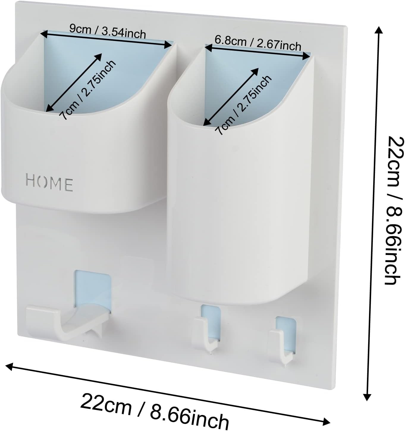 Bedside Shelf Wall Mounted Dorm Room Rack Medium, Vertical Type / White