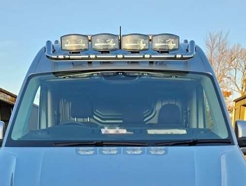 Front Top Light Universal Bar for Bus Stainless Steel Rollbar Halogens Pipe