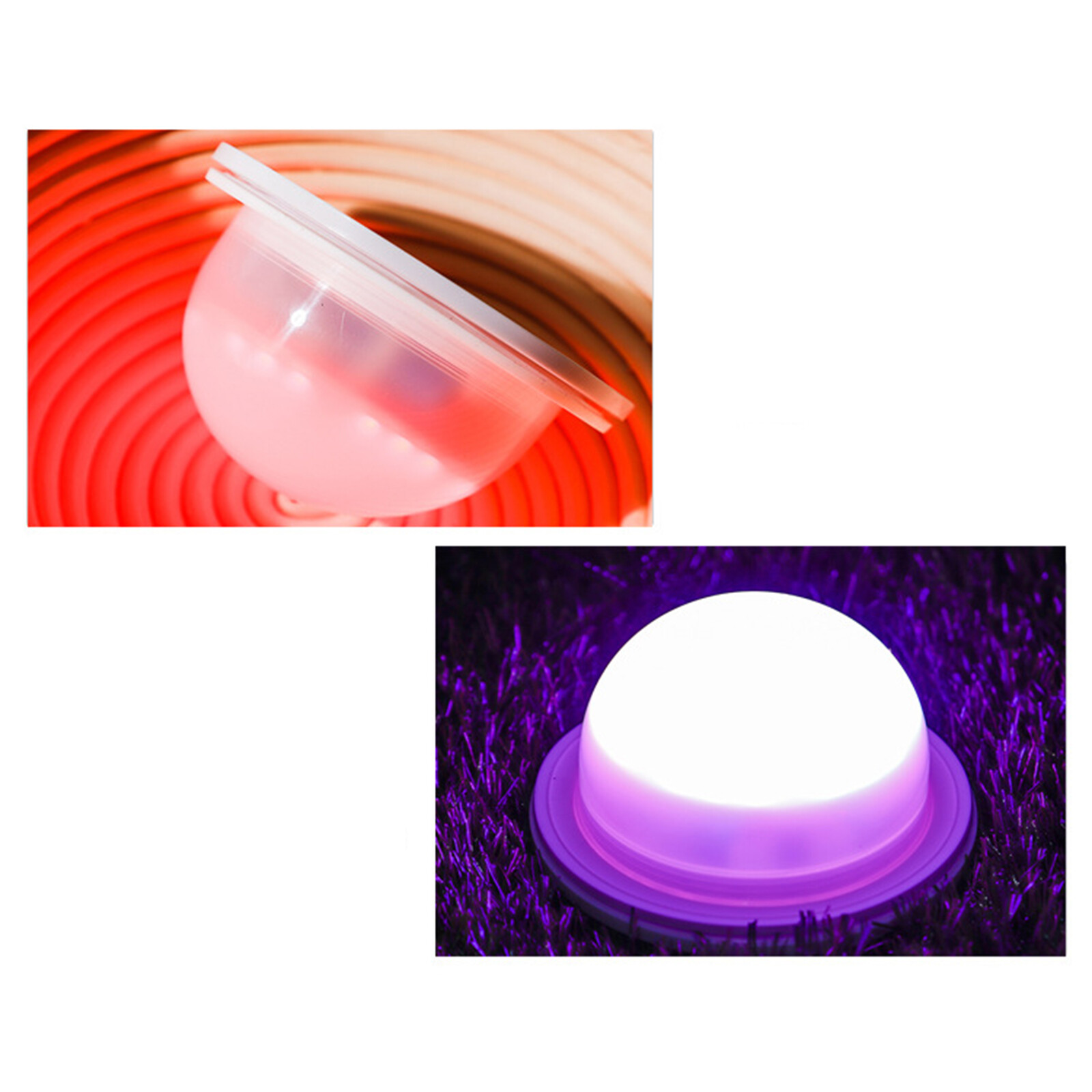 15.75*15.75*15.75" White Rubber 16 Light Colors Rechargeable Square LED Light