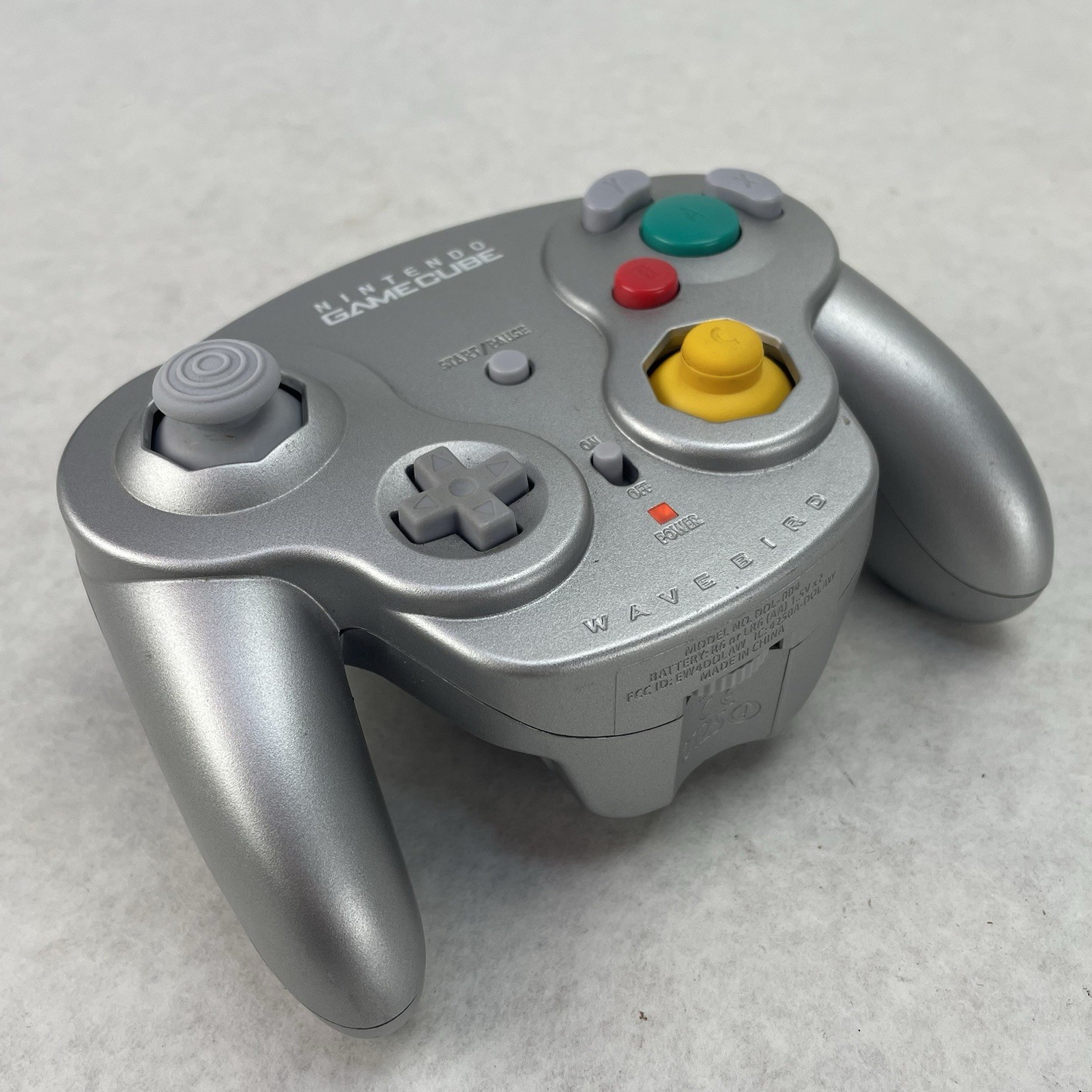 Nintendo Gamecube DOL-004 WaveBird Wireless Controller No Dongle Power Tested