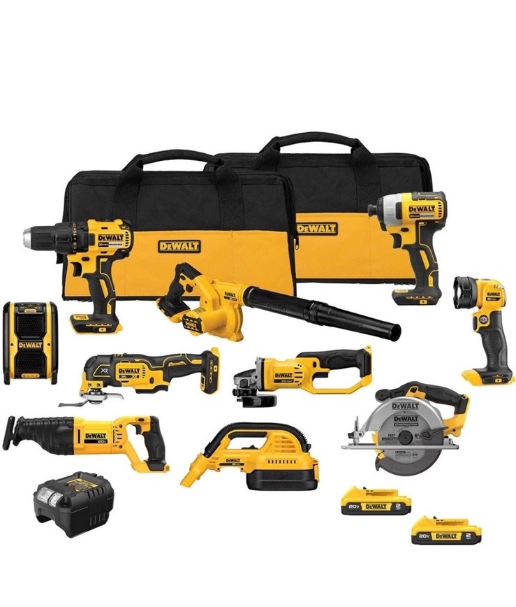 DeWalt DCK1021D2 20-Volt Max Lithium-Ion 10-Tool Cordless Combo Kit NEW