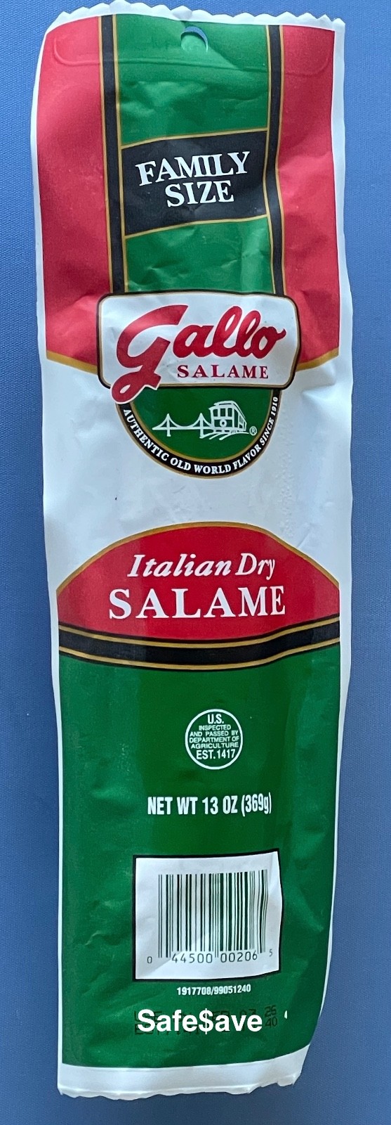 GALLO ITALIAN DRY SALAME Family Size Salami 13 oz Each  FRESHEST 6/30/2026