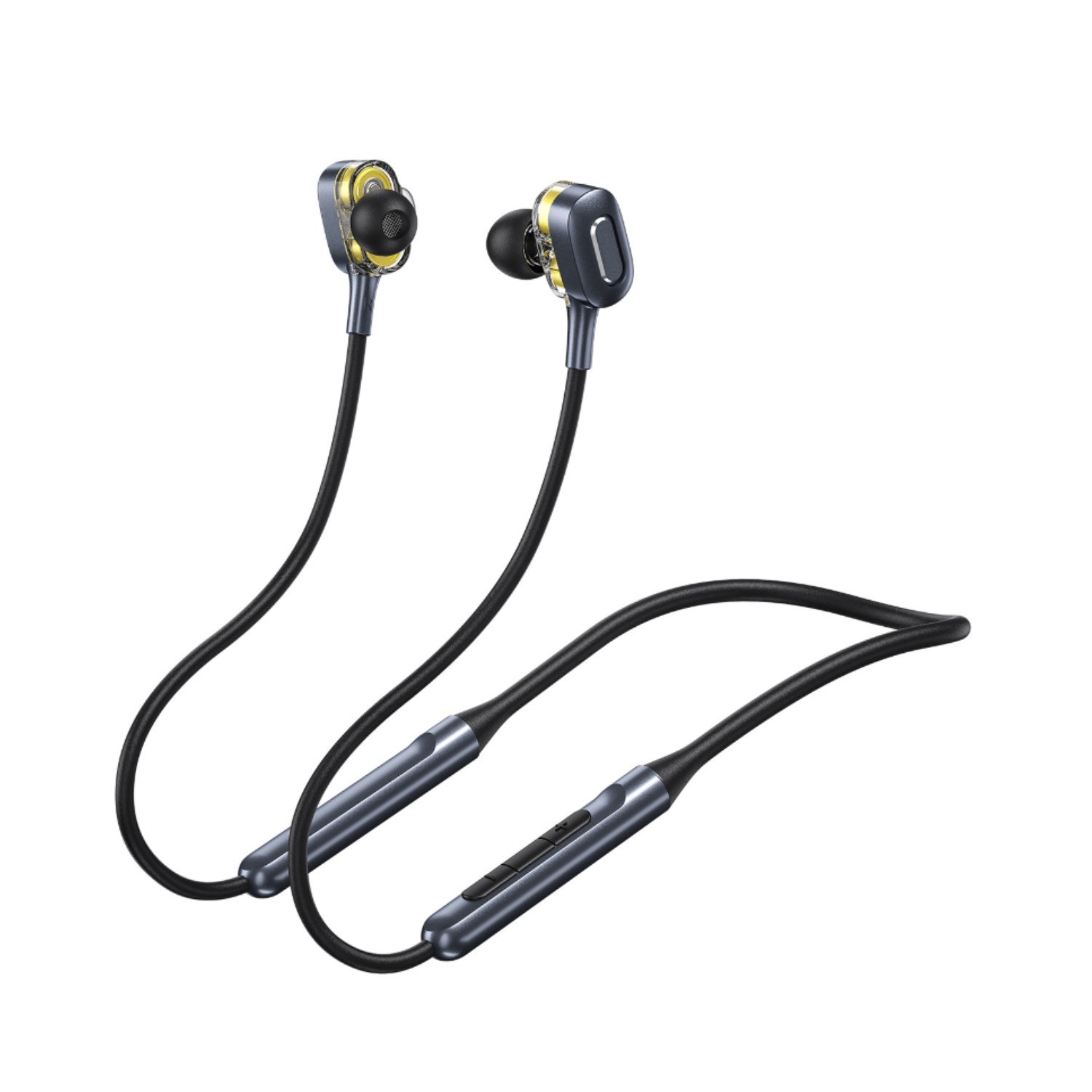 Neckband Wireless Earphones, Bluetooth Sports Headphones In‑Ear Earbuds, Black